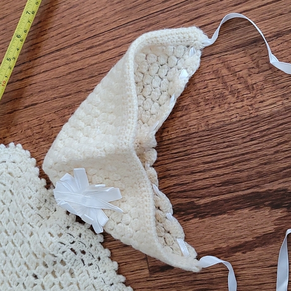 Vintage Handmade Baby Sweater and Bonnet - Picture 10 of 10